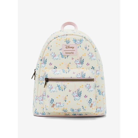 Loungefly Disney The Aristocats Marie & Flowers AOP Mini Backpack